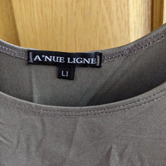 A’nue Ligne Olive green Classic Fitted Tank Top L1 - Picture 2 of 3